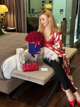 Load image into Gallery viewer, 85% Silk 15% Cotton Kimono “Be My Valentine”