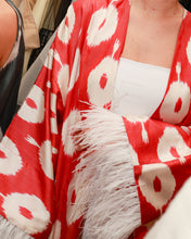 Load image into Gallery viewer, 85% Silk 15% Cotton Kimono “Be My Valentine”