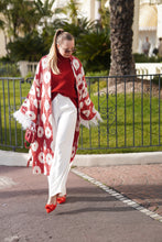 Load image into Gallery viewer, 85% Silk 15% Cotton Kimono “Be My Valentine”