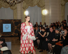 Load image into Gallery viewer, 85% Silk 15% Cotton Kimono “Be My Valentine”