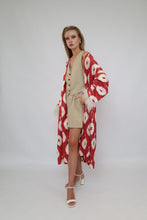 Load image into Gallery viewer, 85% Silk 15% Cotton Kimono “Be My Valentine”