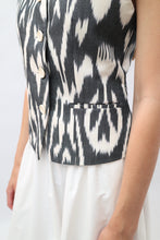 Load image into Gallery viewer, 100% Cotton Black Ikat Waistcoat