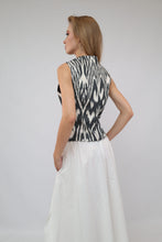 Load image into Gallery viewer, 100% Cotton Black Ikat Waistcoat