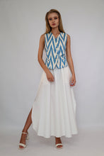 Load image into Gallery viewer, 100% Cotton Blue Ikat Waistcoat