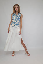 Load image into Gallery viewer, 100% Cotton Blue Ikat Waistcoat