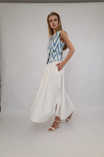 Load image into Gallery viewer, 100% Cotton Blue Ikat Waistcoat