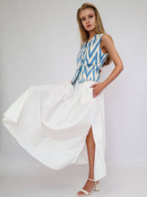 Load image into Gallery viewer, 100% Cotton Blue Ikat Waistcoat