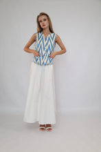 Load image into Gallery viewer, 100% Cotton Blue Ikat Waistcoat