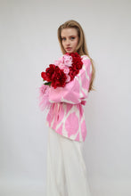 Load image into Gallery viewer, 100% Cotton Pink Mini Kimono With Feathers