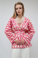 Load image into Gallery viewer, 100% Cotton Purple Mini Kimono With No Feathers
