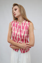 Load image into Gallery viewer, 100% Cotton Purple Ikat Waistcoat