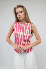 Load image into Gallery viewer, 100% Cotton Purple Ikat Waistcoat