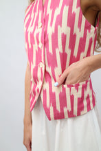 Load image into Gallery viewer, 100% Cotton Purple Ikat Waistcoat