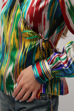 Load image into Gallery viewer, 100% Silk Vintage Long Sleeve Blouse Green