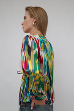 Load image into Gallery viewer, 100% Silk Vintage Long Sleeve Blouse Green