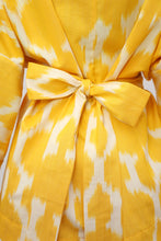 Load image into Gallery viewer, 100% Cotton Yellow Mini Kimono with no feathers