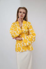 Load image into Gallery viewer, 100% Cotton Yellow Mini Kimono with no feathers