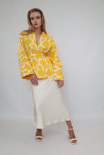 Load image into Gallery viewer, 100% Cotton Yellow Mini Kimono with no feathers