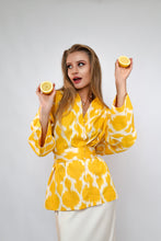 Load image into Gallery viewer, 100% Cotton Yellow Mini Kimono with no feathers