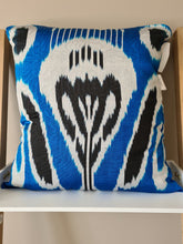 Load image into Gallery viewer, 60% Silk Ikat pillow case "Ocean of Emotion!"