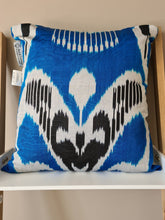 Load image into Gallery viewer, 60% Silk Ikat pillow case "Ocean of Emotion!"