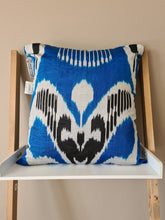 Load image into Gallery viewer, 60% Silk Ikat pillow case "Ocean of Emotion!"