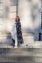 Load image into Gallery viewer, Belted 85% Silk Maxi Kimono "Mystical Midnight"