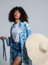 Load image into Gallery viewer, Belted 100% Cotton Maxi Kimono " Summer Breeze"
