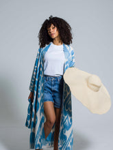 Load image into Gallery viewer, Belted 100% Cotton Maxi Kimono " Summer Breeze"