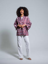 Load image into Gallery viewer, Belted 100% Cotton Short Kimono "Dreamy Amethyst"