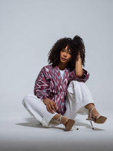 Load image into Gallery viewer, Belted 100% Cotton Short Kimono "Dreamy Amethyst"