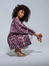 Load image into Gallery viewer, Belted 100% Cotton Short Kimono "Dreamy Amethyst"