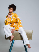 Load image into Gallery viewer, Belted 85% Silk Short Kimono "Golden Hour"