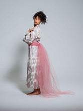 Load image into Gallery viewer, Belted 100% Cotton Maxi Kimono "Pink Orchid"