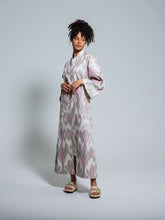 Load image into Gallery viewer, Belted 100% Cotton Maxi Kimono "Pink Orchid"