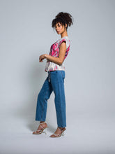 Load image into Gallery viewer, 100% Cotton Wrapped Blouse "Blooming Orchid"