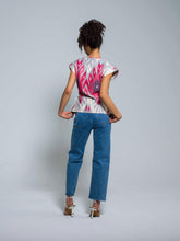 Load image into Gallery viewer, 100% Cotton Wrapped Blouse "Blooming Orchid"