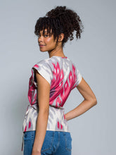Load image into Gallery viewer, 100% Cotton Wrapped Blouse "Blooming Orchid"