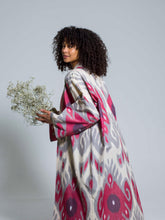 Load image into Gallery viewer, Belted 100% Cotton Maxi Kimono "Blooming Orchid"