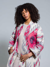 Load image into Gallery viewer, Belted 100% Cotton Maxi Kimono "Blooming Orchid"