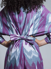 Load image into Gallery viewer, Belted 100% Cotton Maxi Kimono "Mysterious Dawn"