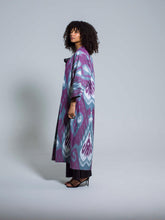 Load image into Gallery viewer, Belted 100% Cotton Maxi Kimono "Mysterious Dawn"