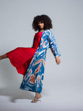 Load image into Gallery viewer, Belted 100% Cotton Maxi Kimono "Santorini Sunset"
