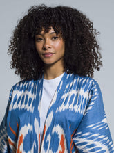 Load image into Gallery viewer, Belted 100% Cotton Short Jacket "Santorini Sunset"