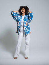 Load image into Gallery viewer, Belted 100% Cotton Short Jacket "Santorini Sunset"