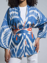 Load image into Gallery viewer, Belted 100% Cotton Short Jacket "Santorini Sunset"