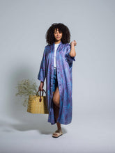 Load image into Gallery viewer, Belted 85% Silk Maxi Kimono "Celestial Dream"