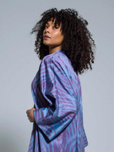 Load image into Gallery viewer, Belted 85% Silk Maxi Kimono "Celestial Dream"