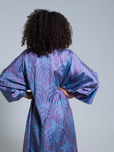 Load image into Gallery viewer, Belted 85% Silk Maxi Kimono "Celestial Dream"