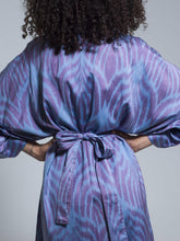 Load image into Gallery viewer, Belted 85% Silk Maxi Kimono &quot;Celestial Dream&quot;
